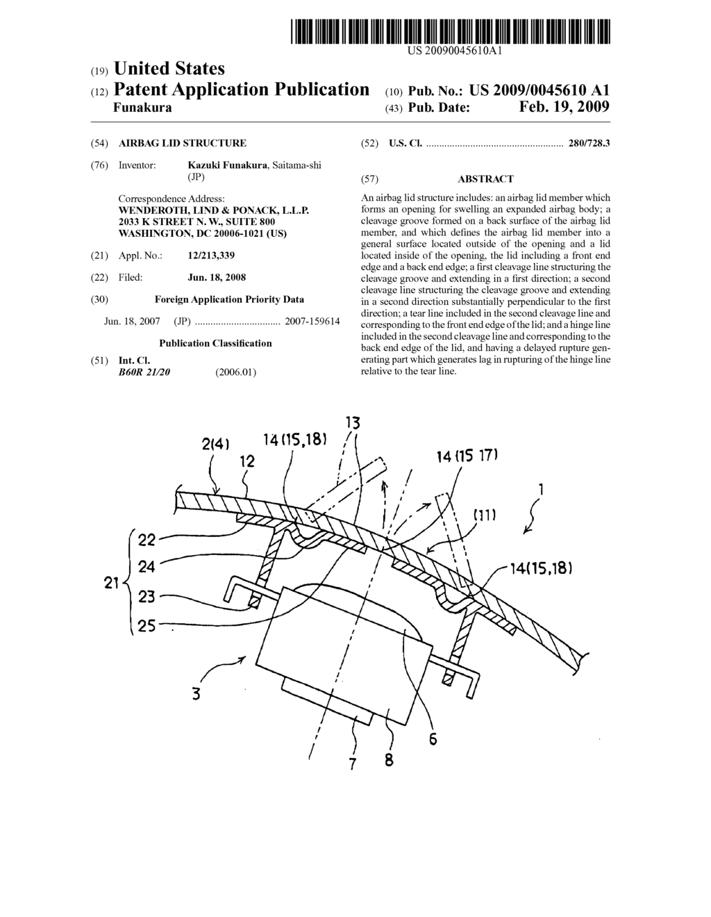 Airbag lid structure - diagram, schematic, and image 01