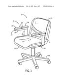 ADJUSTABLE PNEUMATIC ARMREST FOR A CHAIR diagram and image