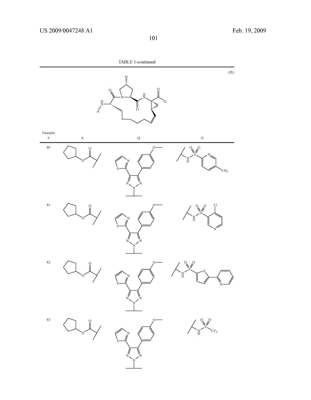 TRIAZOLYL MACROCYCLIC HEPATITIS C SERINE PROTEASE INHIBITORS - diagram, schematic, and image 102