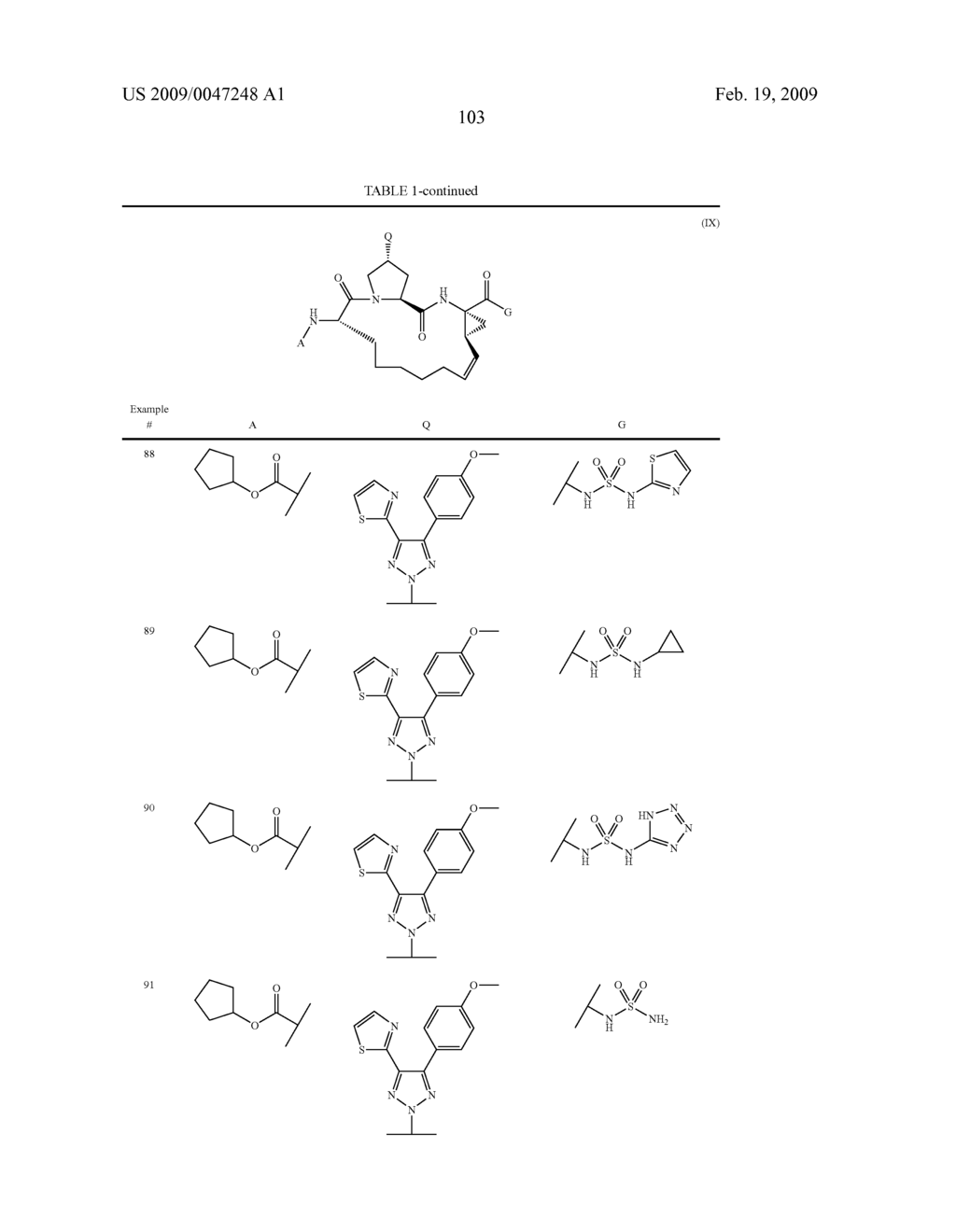 TRIAZOLYL MACROCYCLIC HEPATITIS C SERINE PROTEASE INHIBITORS - diagram, schematic, and image 104