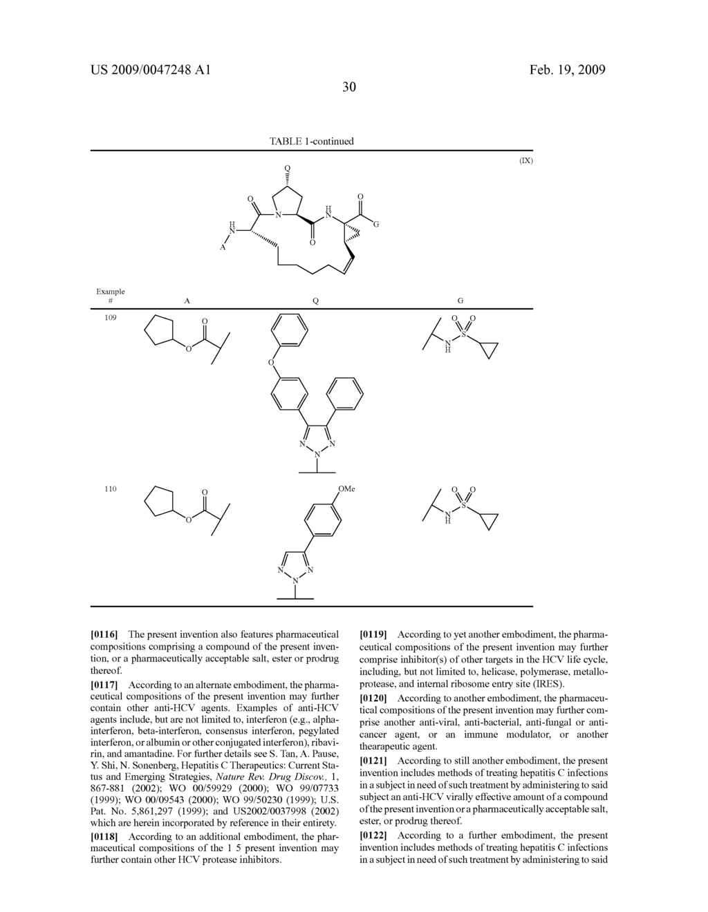 TRIAZOLYL MACROCYCLIC HEPATITIS C SERINE PROTEASE INHIBITORS - diagram, schematic, and image 31