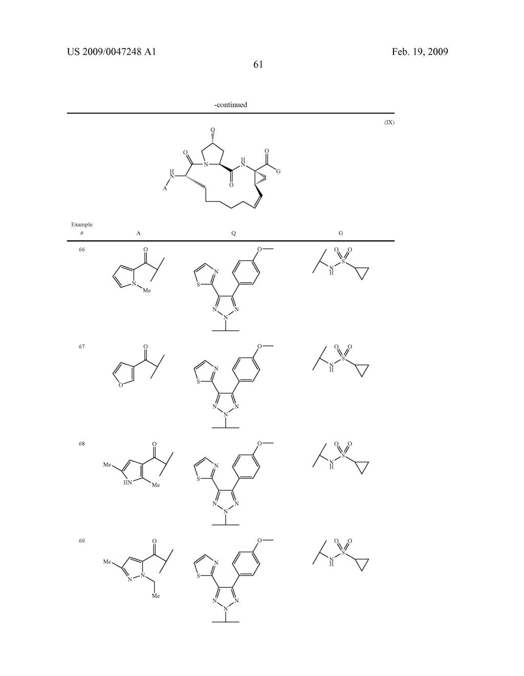 TRIAZOLYL MACROCYCLIC HEPATITIS C SERINE PROTEASE INHIBITORS - diagram, schematic, and image 62