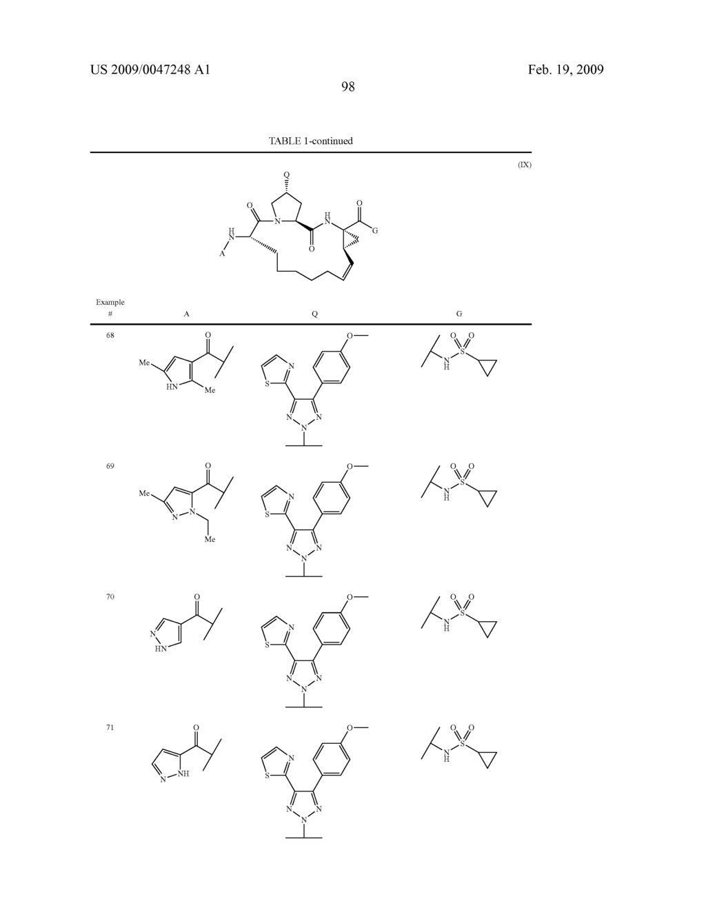 TRIAZOLYL MACROCYCLIC HEPATITIS C SERINE PROTEASE INHIBITORS - diagram, schematic, and image 99