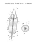 APPARATUS FOR CONTINUOUSLY MANUFACTURING CALIBRATED ROUND OR PROFILED GLASS TUBES AND GLASS TUBES MADE BY SAME diagram and image