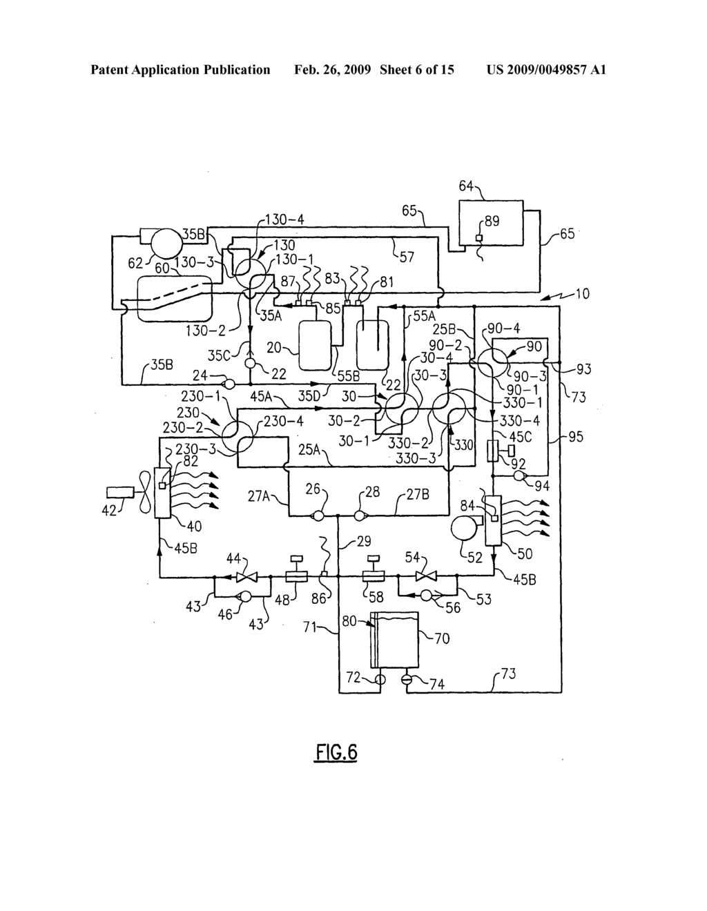 HEAT PUMP SYSTEM HAVING AUXILIARY WATER HEATING AND HEAT EXCHANGER BYPASS - diagram, schematic, and image 07