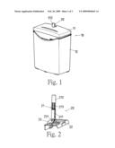 Swinging device for increasing capacity of trash bin diagram and image