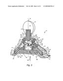 Suction cup having compact axial installation and release mechanism diagram and image