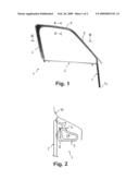 METHOD FOR MANUFACTURING A DOOR UPPER MODULE FOR A WINDOW PANEL OF A VEHICLE, AND SUCH A MODULE diagram and image
