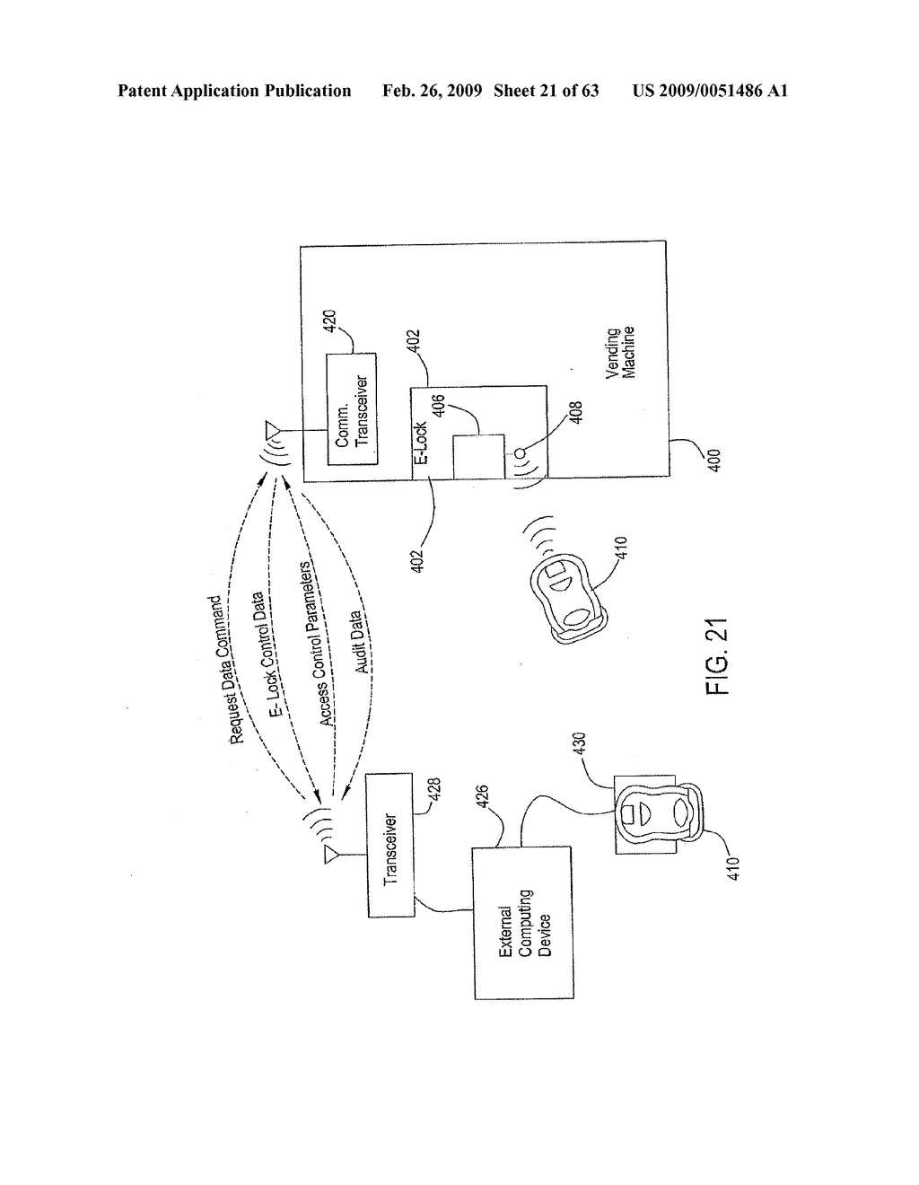 ELECTRONIC KEY CONTROL AND MANAGEMENT SYSTEM FOR VENDING MACHINES AND THE LIKE - diagram, schematic, and image 22