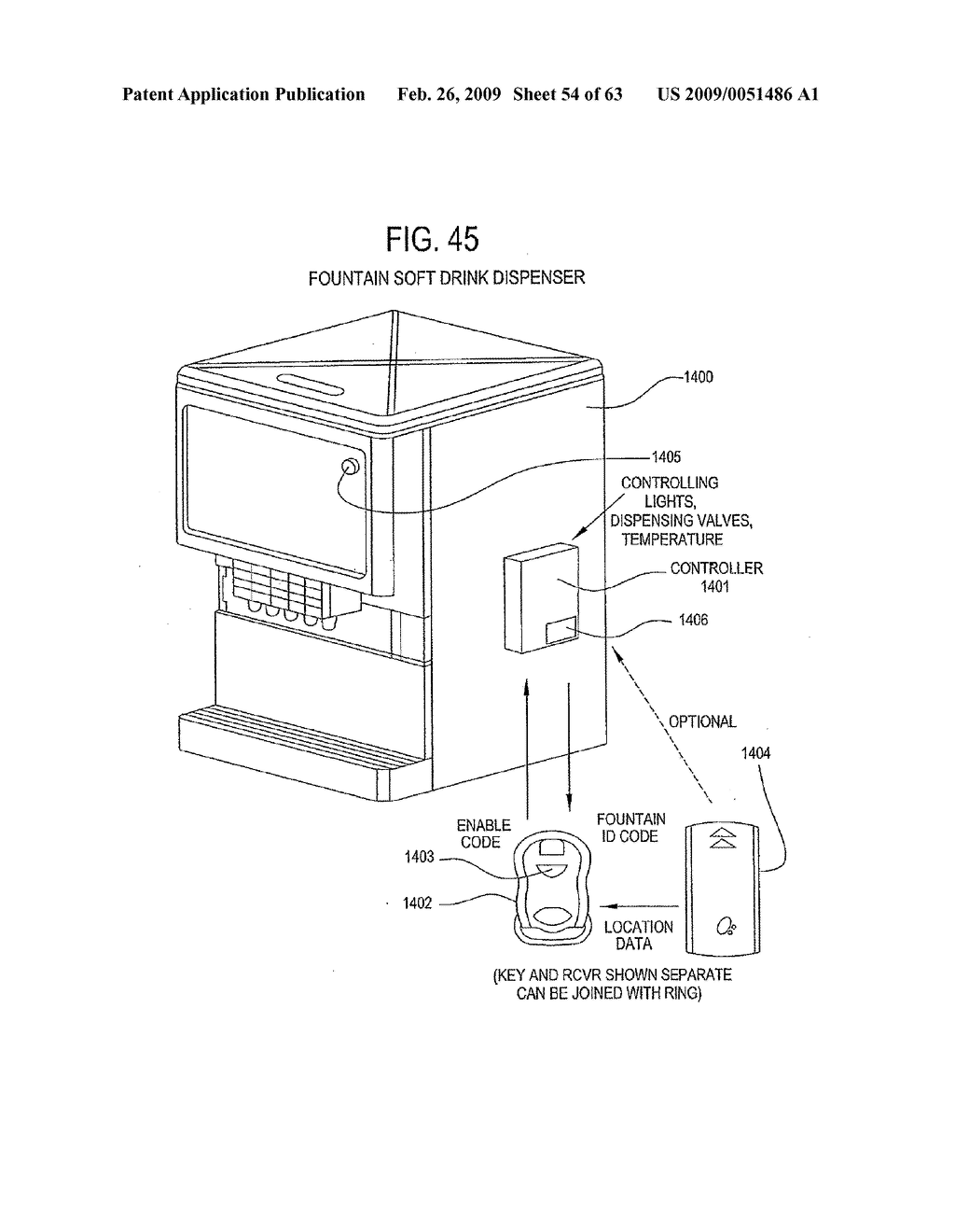 ELECTRONIC KEY CONTROL AND MANAGEMENT SYSTEM FOR VENDING MACHINES AND THE LIKE - diagram, schematic, and image 55