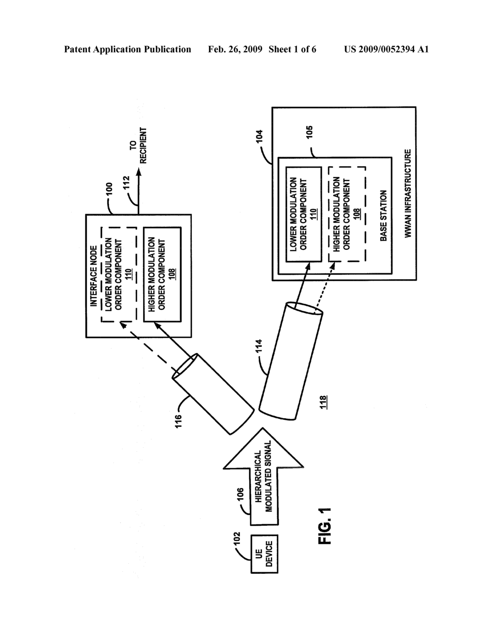 HIERARCHICAL MODULATION REVERSE LINK INTERFACE NODE PROVIDING MULTIPLE SERVICE LEVELS - diagram, schematic, and image 02