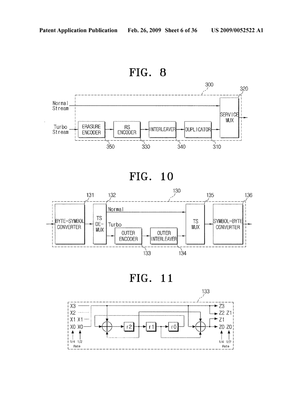 TRANSMITTER AND SYSTEM FOR TRANSMITTING/RECEIVING DIGITAL BROADCASTING STREAM AND METHOD THEREOF - diagram, schematic, and image 07