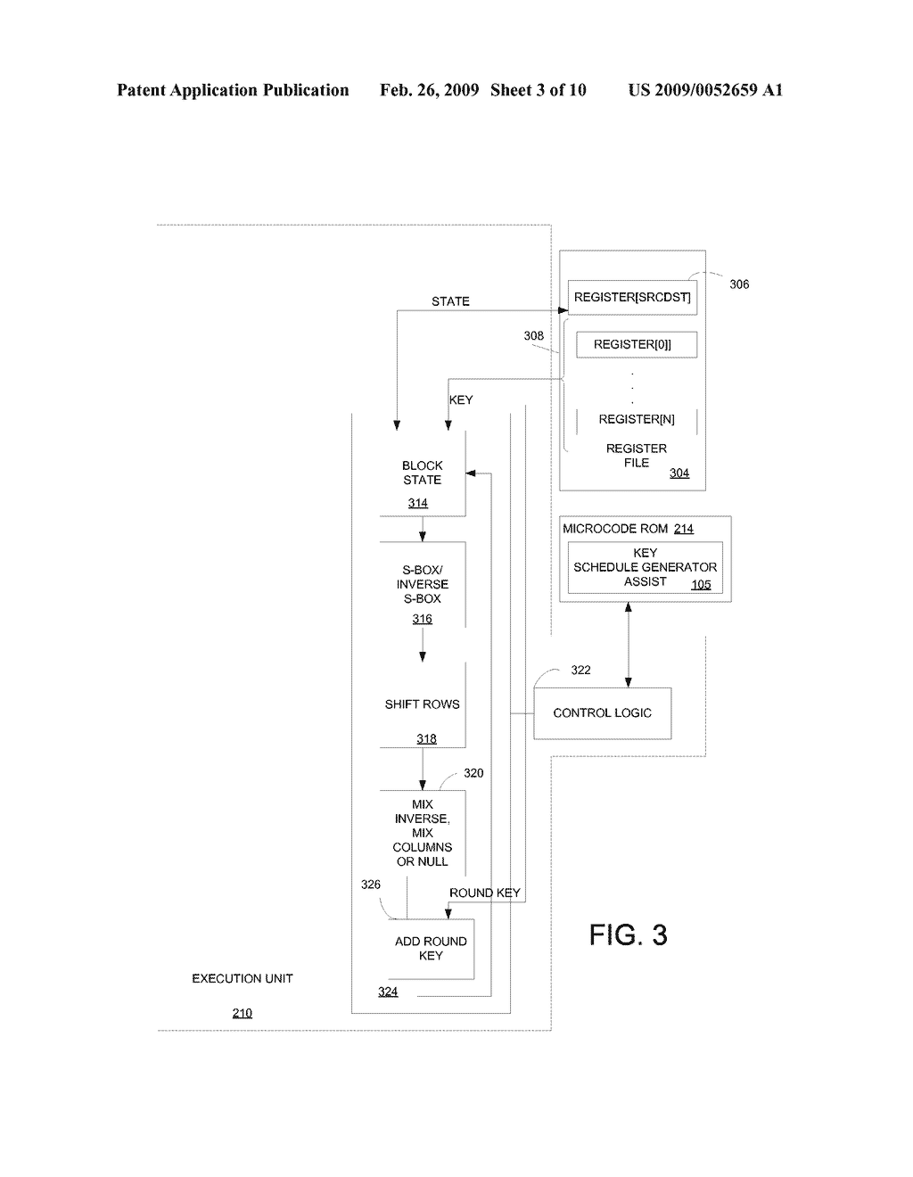 METHOD AND APPARATUS FOR GENERATING AN ADVANCED ENCRYPTION STANDARD (AES) KEY SCHEDULE - diagram, schematic, and image 04