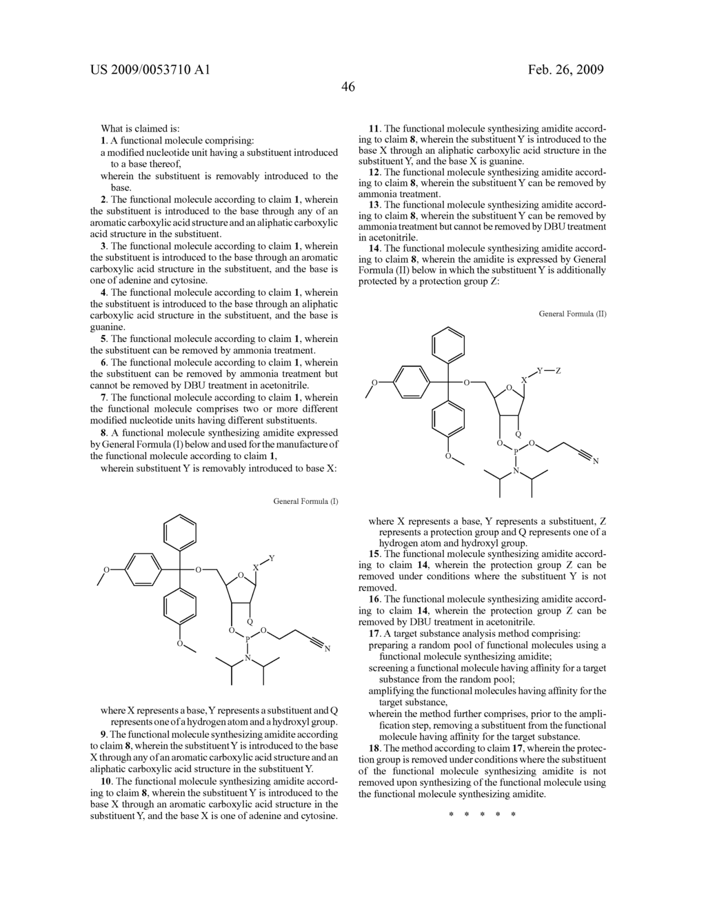 FUNCTIONAL MOLECULE, FUNCTIONAL MOLECULE SYNTHESIZING AMIDITE AND TARGET SUBSTANCE ANALYSIS METHOD - diagram, schematic, and image 96