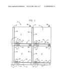 Method of making a TFT array with photo-imageable insulating layer over address lines diagram and image