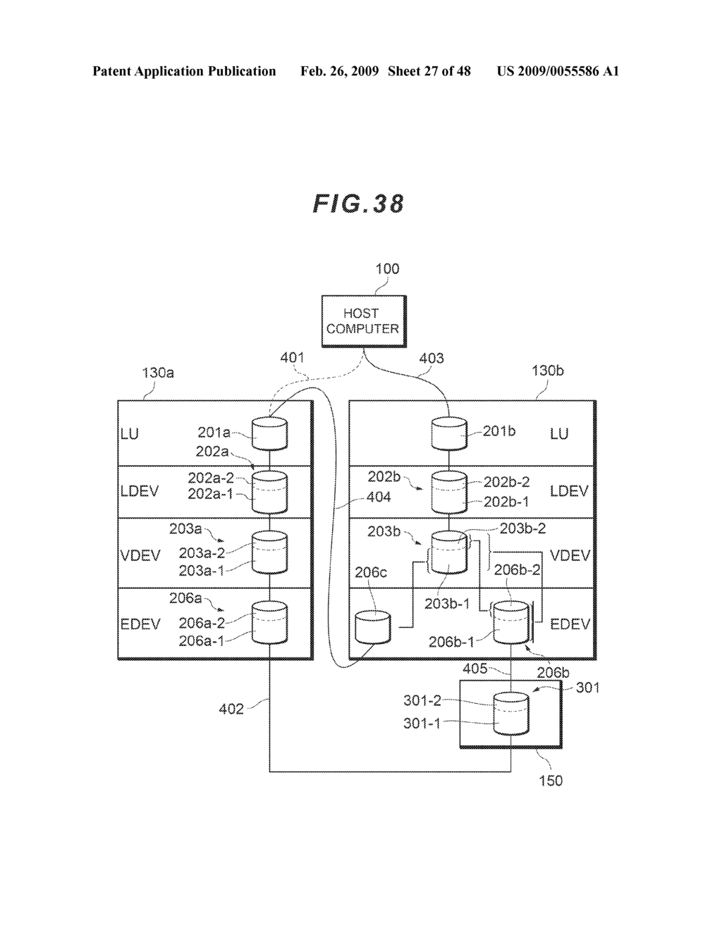 COMPUTER SYSTEM HAVING AN EXPANSION DEVICE FOR VIRTUALIZING A MIGRATION SOURCE LOGICAL UNIT - diagram, schematic, and image 28