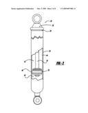 Shock absorber having a full displacement valve assembly diagram and image