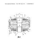 Shock absorber having a full displacement valve assembly diagram and image