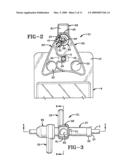 Merchandise display with time delay mechanism diagram and image