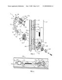 Handle actuator assembly for dropdown doors and the like diagram and image