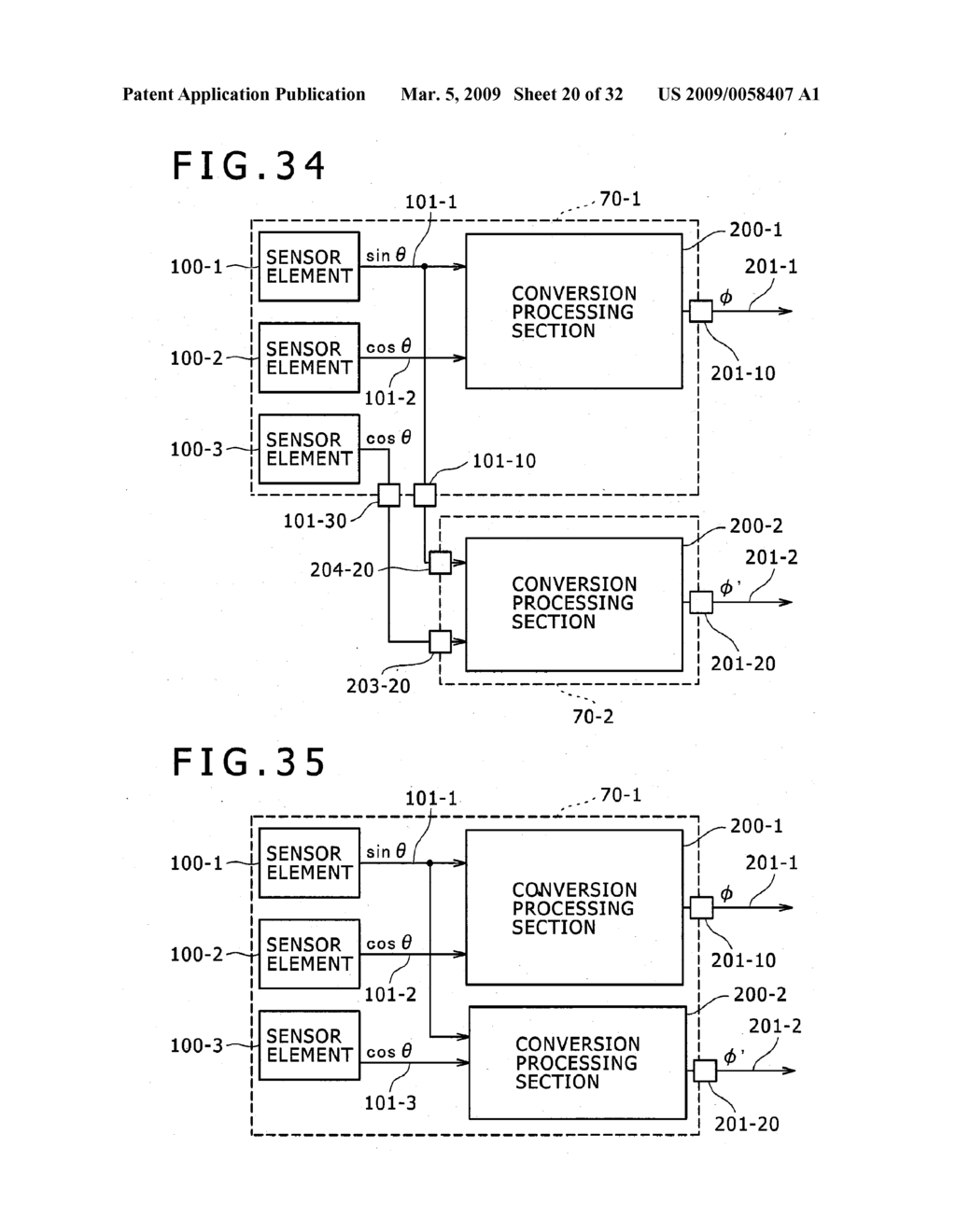 PHYSICAL QUANTITY CONVERSION SENSOR AND MOTOR CONTROL SYSTEM USING THE SAME - diagram, schematic, and image 21