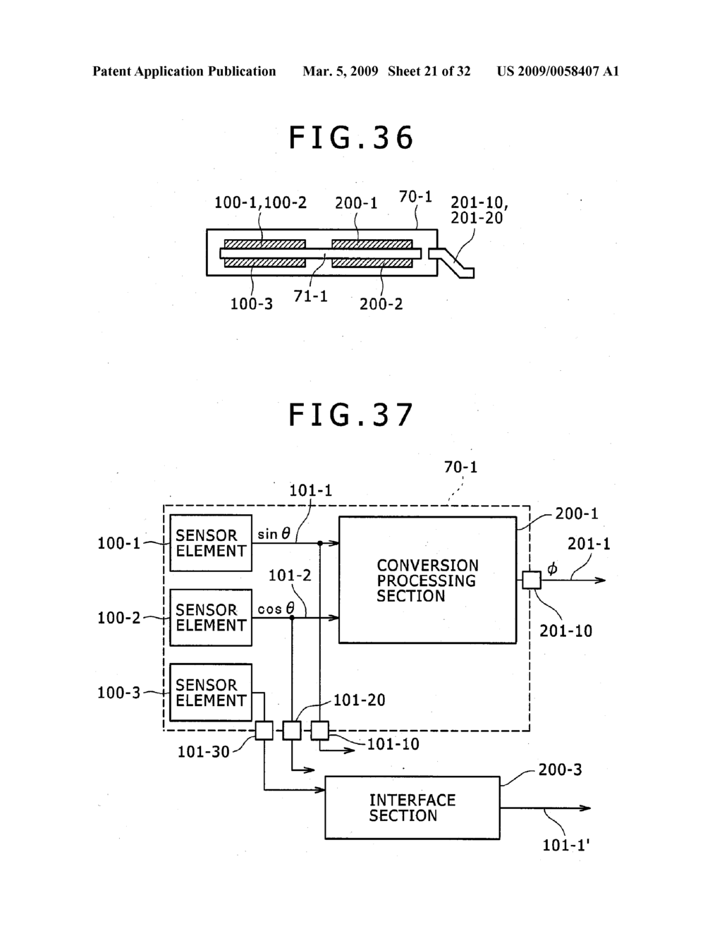 PHYSICAL QUANTITY CONVERSION SENSOR AND MOTOR CONTROL SYSTEM USING THE SAME - diagram, schematic, and image 22