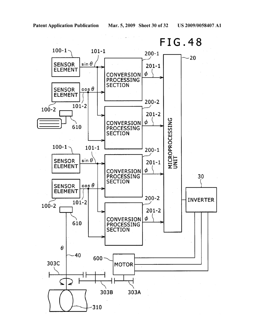 PHYSICAL QUANTITY CONVERSION SENSOR AND MOTOR CONTROL SYSTEM USING THE SAME - diagram, schematic, and image 31