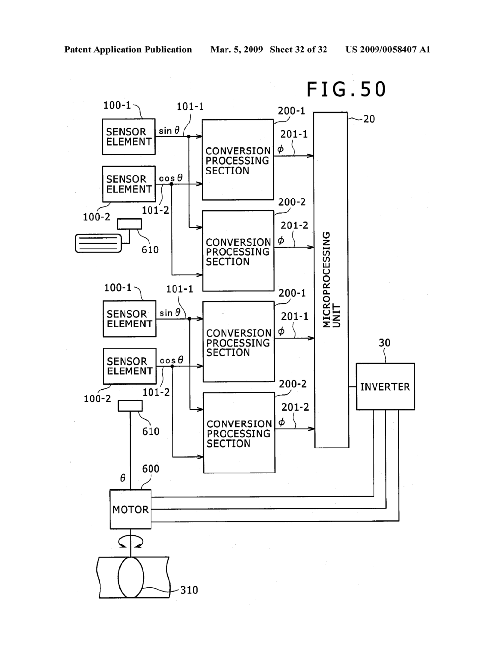 PHYSICAL QUANTITY CONVERSION SENSOR AND MOTOR CONTROL SYSTEM USING THE SAME - diagram, schematic, and image 33