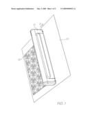 HANDHELD PRINTER WITH MOVEMENT SENSOR AND BODY INCLUDING ELONGATE MOLDING WITH RECESS diagram and image