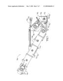 FRAME RAISING MULTI-USE PAVING TRACTOR WITH BLIND MATEABLE QUICK CONNECTING TOOL ATTACHMENTS diagram and image