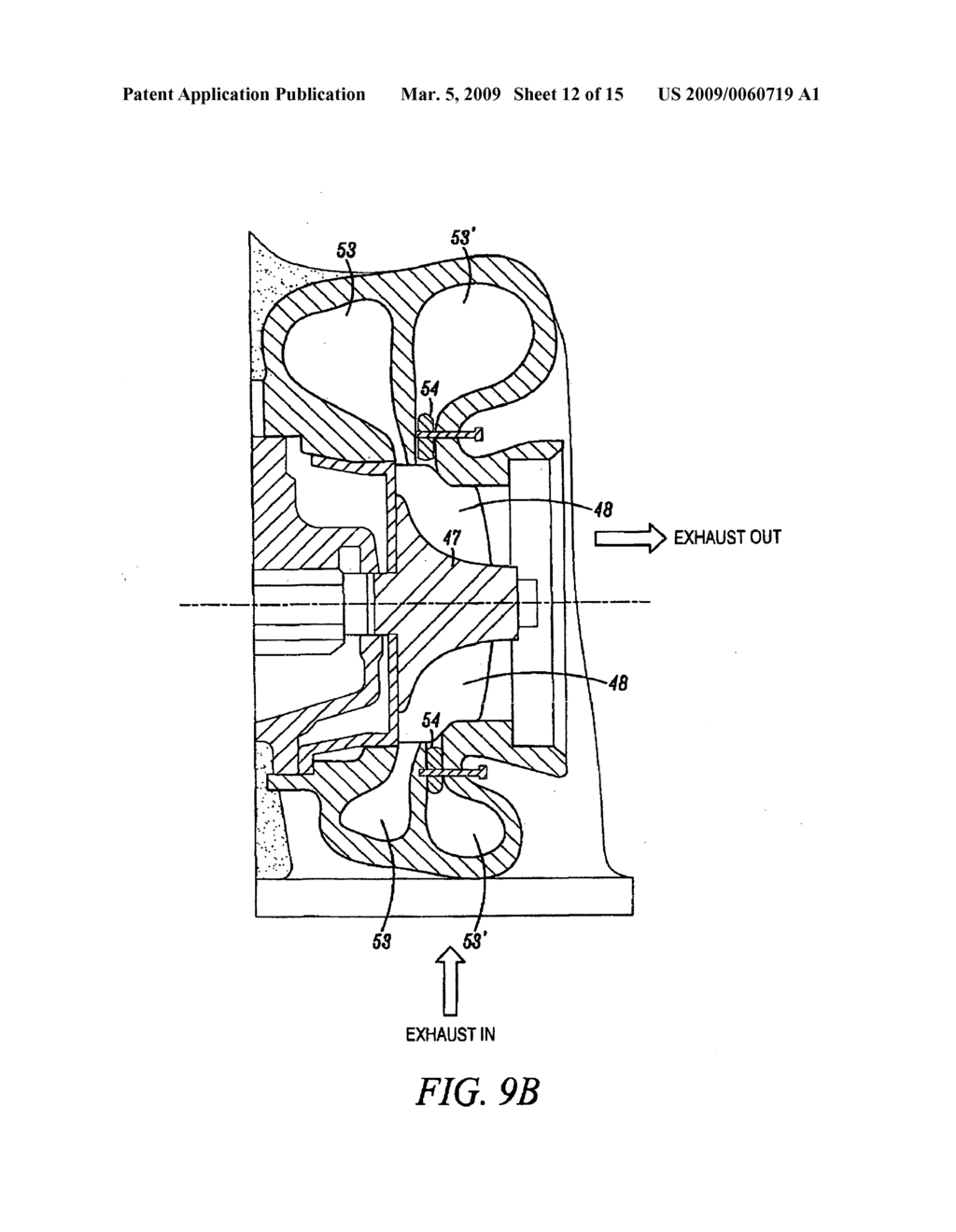 Dual volute turbocharger - diagram, schematic, and image 13