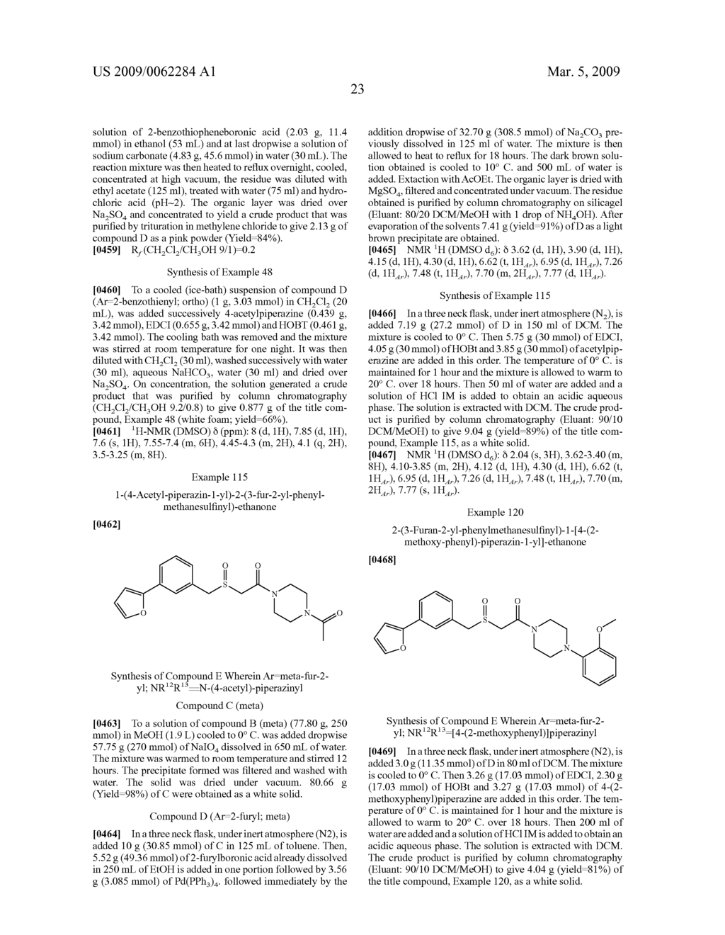 Thio-Substituted Biarylmethanesulfinyl Derivatives - diagram, schematic, and image 24