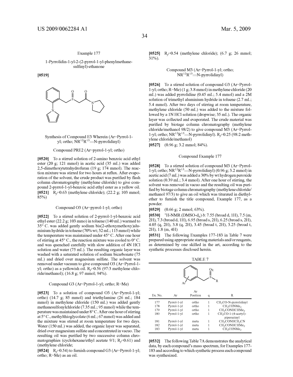 Thio-Substituted Biarylmethanesulfinyl Derivatives - diagram, schematic, and image 35