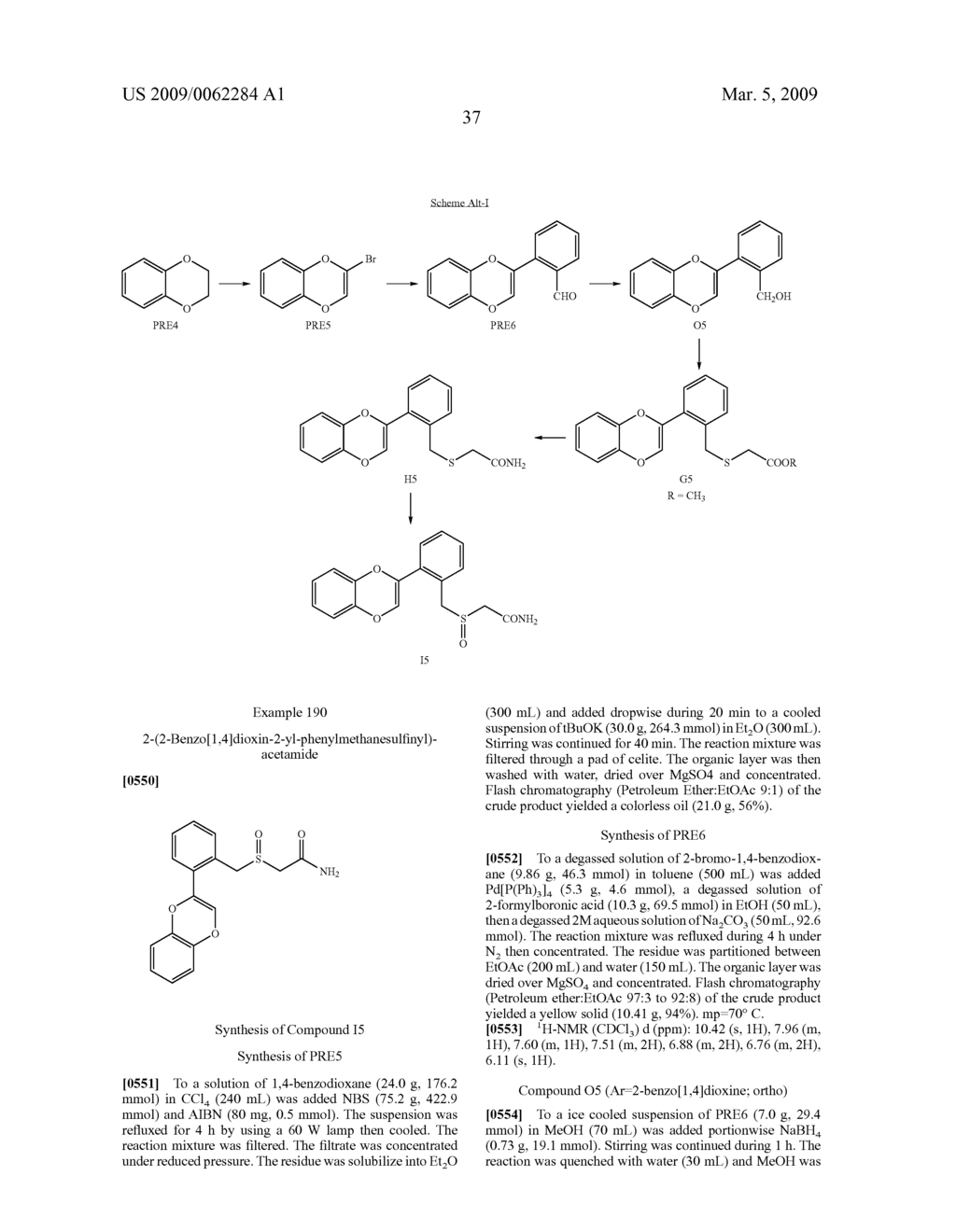 Thio-Substituted Biarylmethanesulfinyl Derivatives - diagram, schematic, and image 38