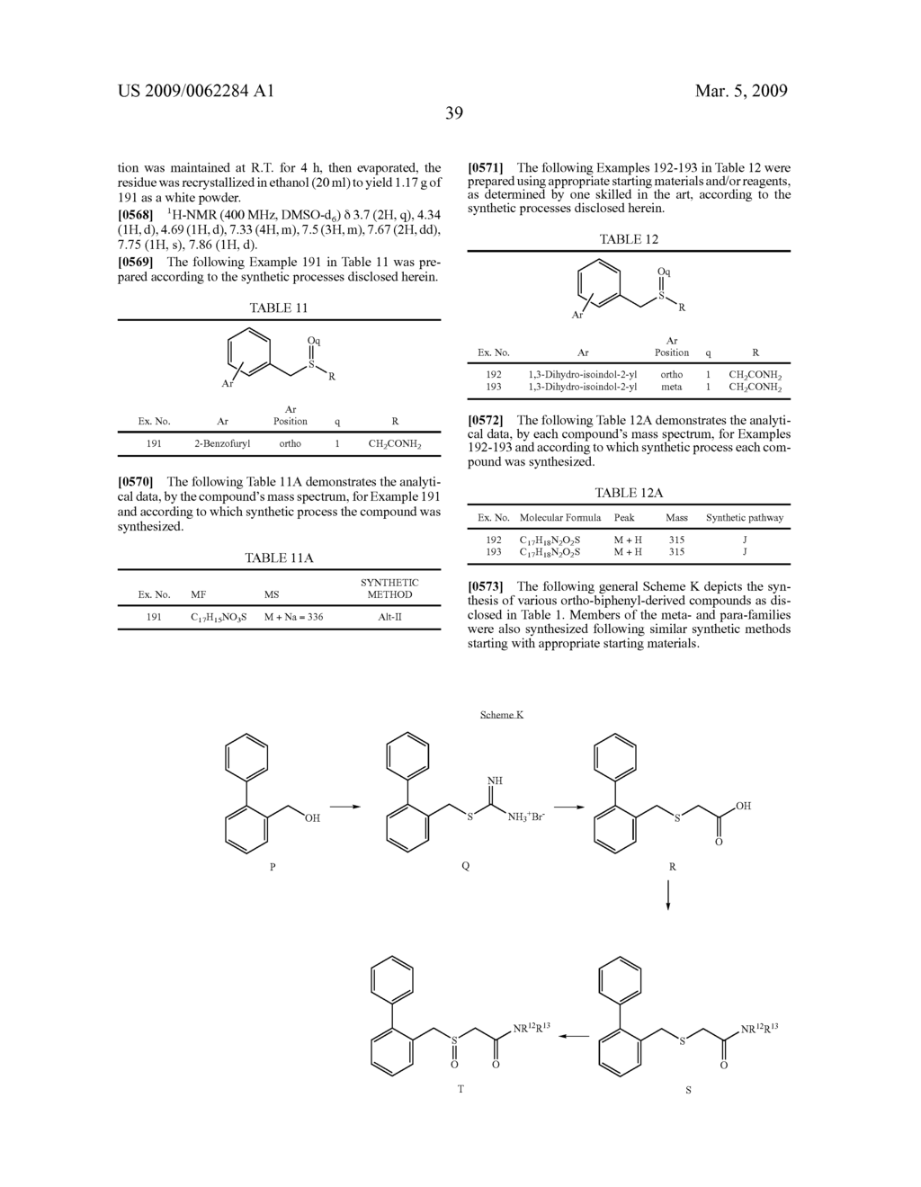 Thio-Substituted Biarylmethanesulfinyl Derivatives - diagram, schematic, and image 40