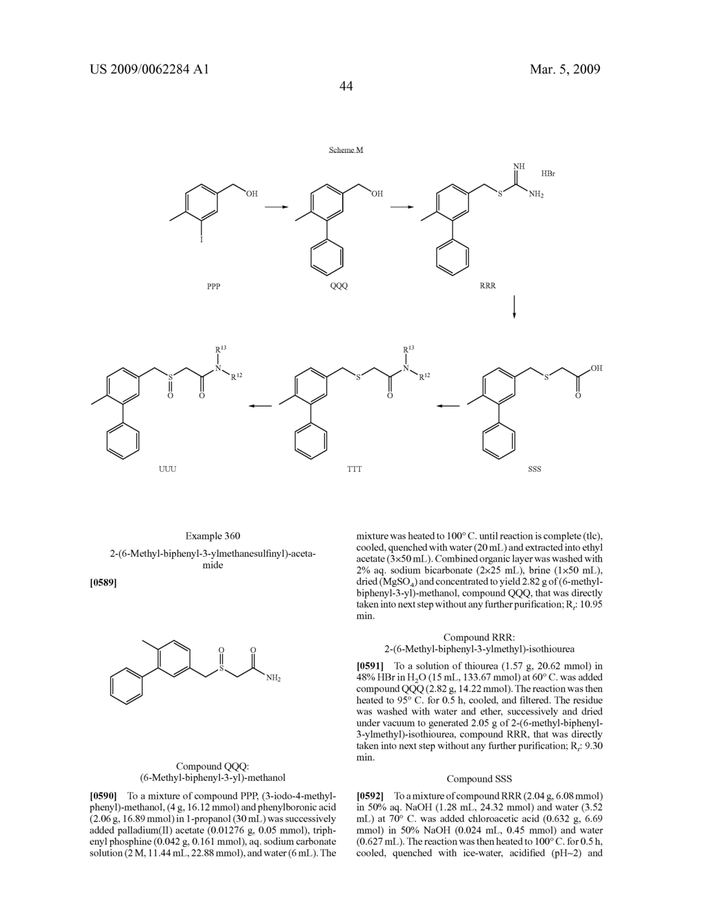 Thio-Substituted Biarylmethanesulfinyl Derivatives - diagram, schematic, and image 45