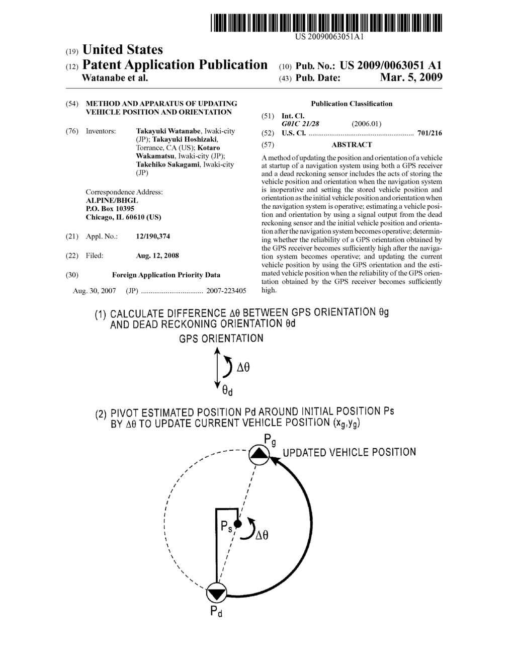 Method And Apparatus Of Updating Vehicle Position And Orientation - diagram, schematic, and image 01