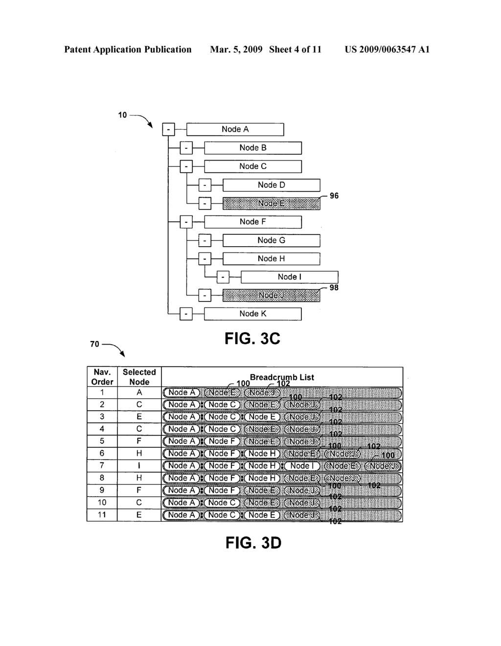 Breadcrumb list supplementing for hierarchical data sets - diagram, schematic, and image 05