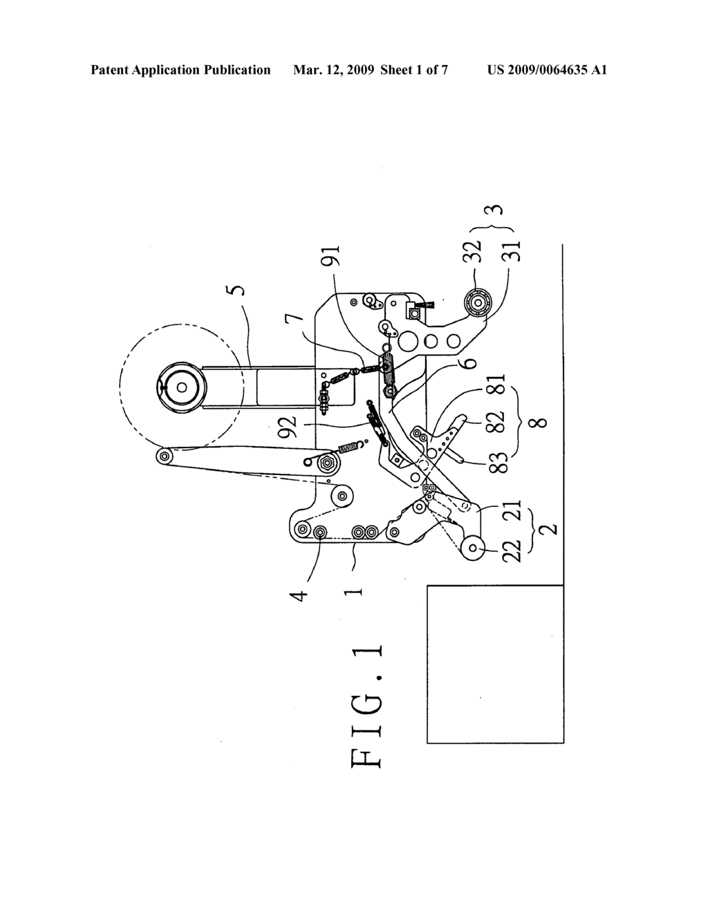 STRUCTURE OF A TAPE APPLYING DEVICE OF A BOX SEALING MACHINE - diagram, schematic, and image 02