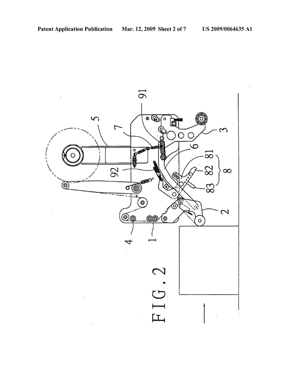 STRUCTURE OF A TAPE APPLYING DEVICE OF A BOX SEALING MACHINE - diagram, schematic, and image 03