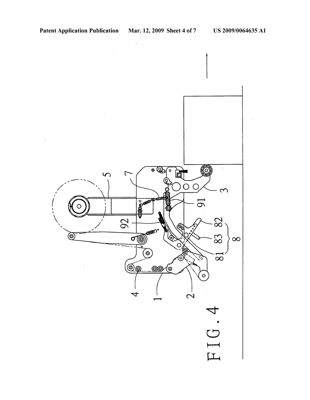 STRUCTURE OF A TAPE APPLYING DEVICE OF A BOX SEALING MACHINE - diagram, schematic, and image 05