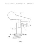 Adjustable hand rest post for musical instruments diagram and image