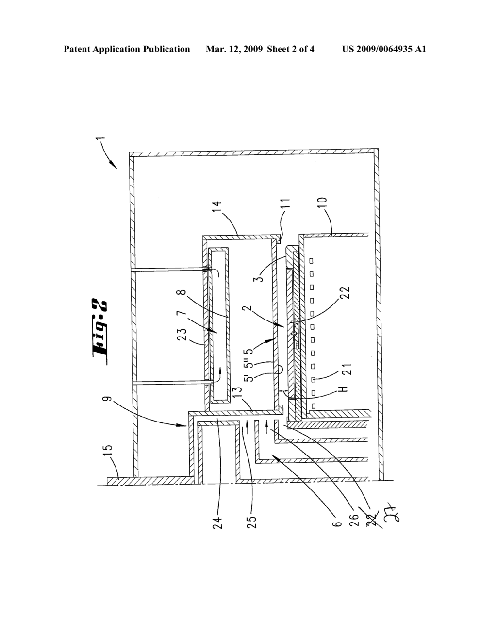 CVD REACTOR HAVING A PROCESS-CHAMBER CEILING WHICH CAN BE LOWERED - diagram, schematic, and image 03