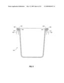 FOOD PAN HAVING ELASTOMERIC HEAT AND SCRATCH RESISTANT PROTECTIVE FLANGE GASKET diagram and image