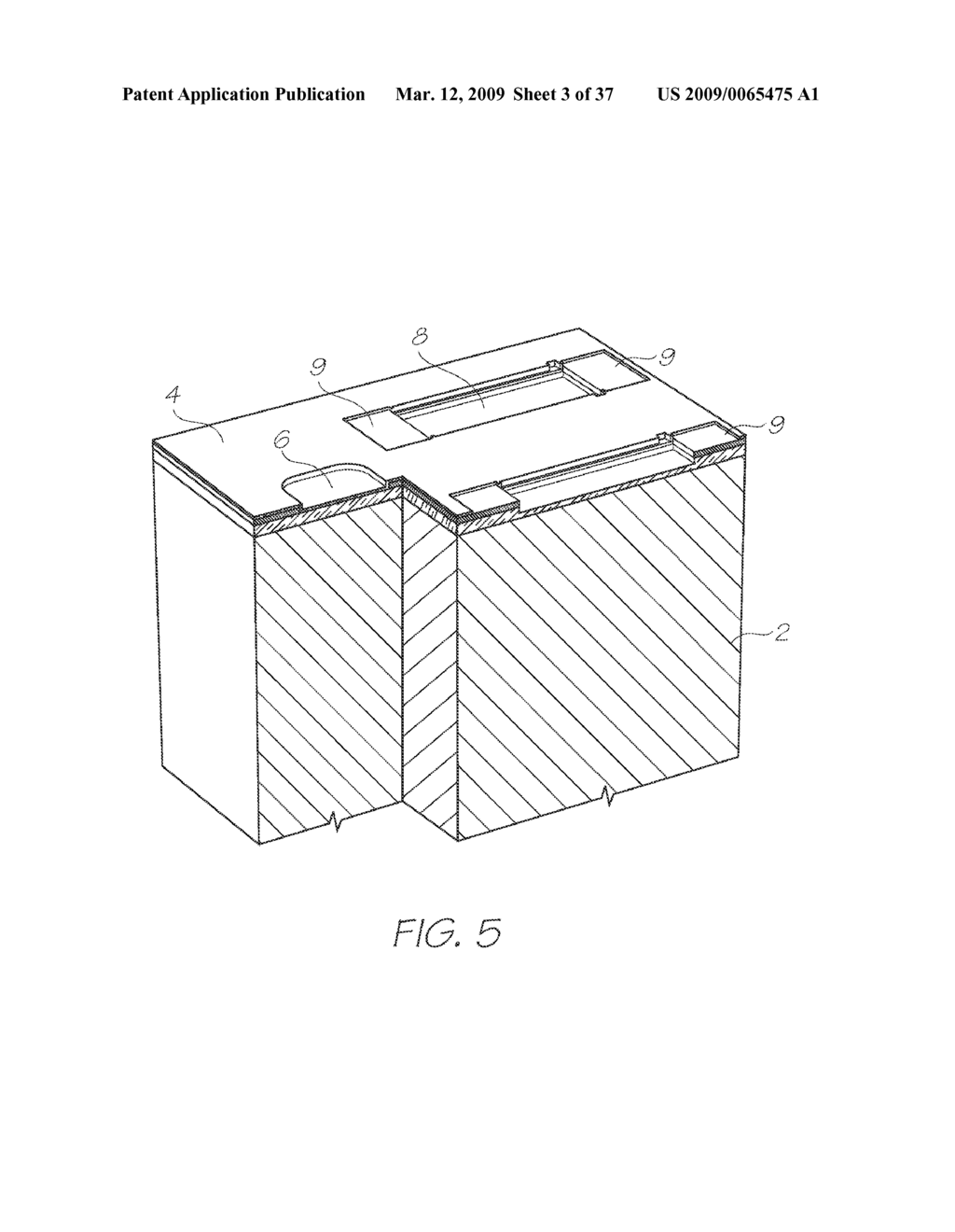 METHOD OF FABRICATING INKJET PRINTHEAD WITH PROJECTIONS PATTERNED ACROSS NOZZLE PLATE - diagram, schematic, and image 04