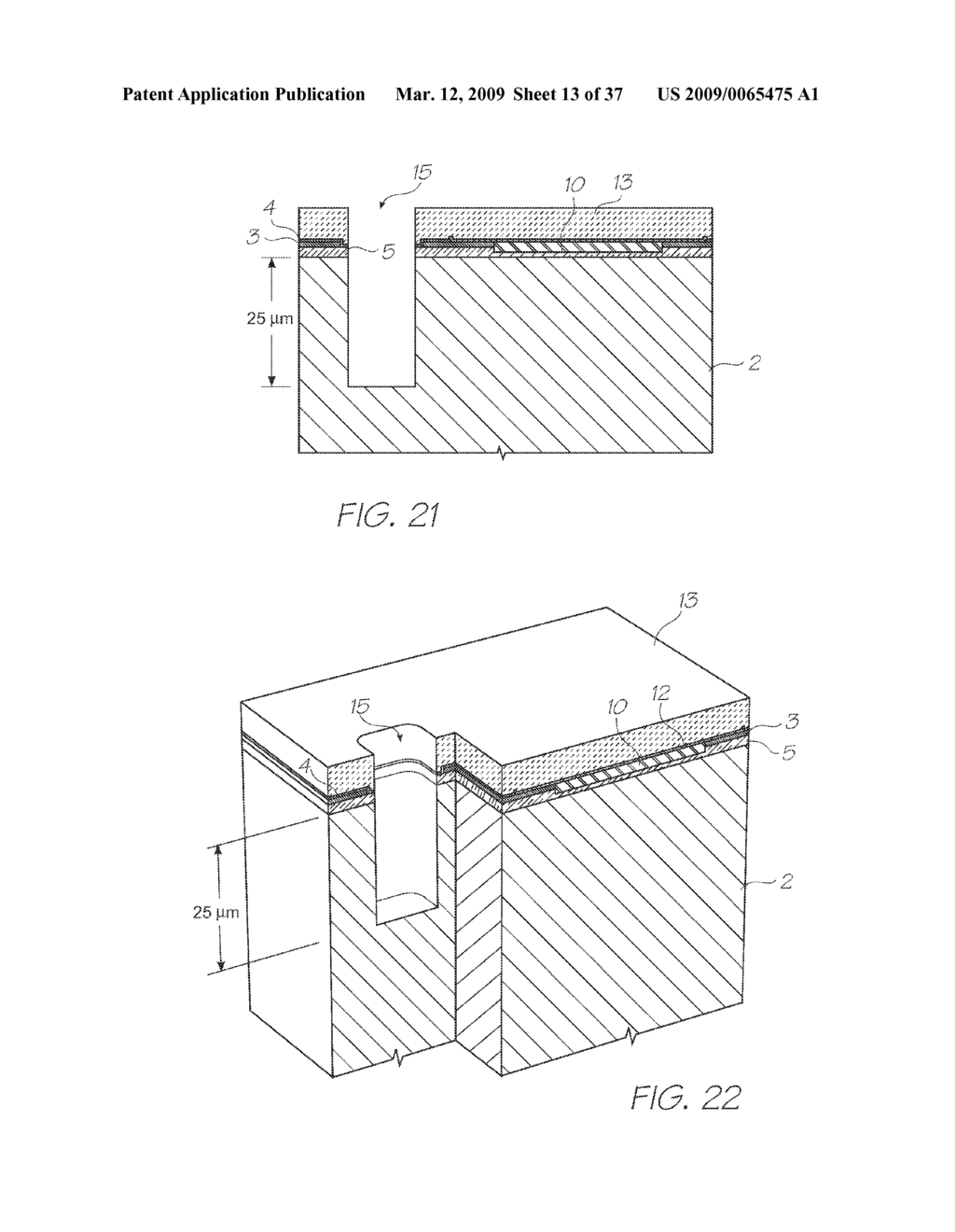 METHOD OF FABRICATING INKJET PRINTHEAD WITH PROJECTIONS PATTERNED ACROSS NOZZLE PLATE - diagram, schematic, and image 14