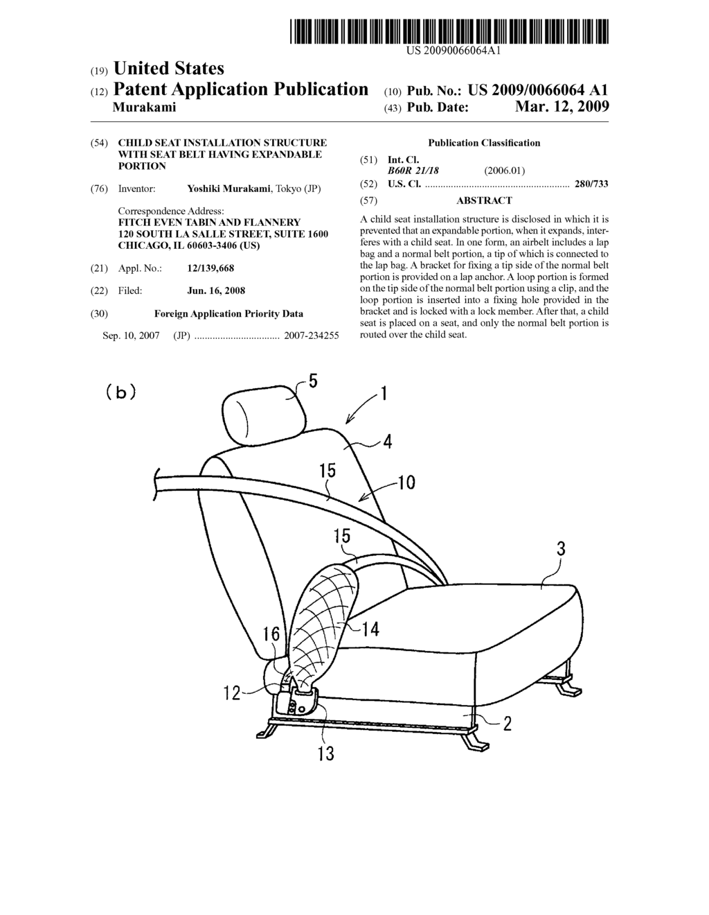 Child Seat Installation Structure With Seat Belt Having Expandable Portion - diagram, schematic, and image 01