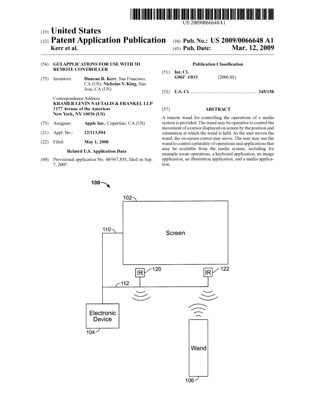 GUI APPLICATIONS FOR USE WITH 3D REMOTE CONTROLLER - diagram, schematic, and image 01