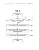 DEVICE SETTING APPARATUS, DEVICE SETTING METHOD, INFORMATION ACQUIRING APPARATUS, INFORMATION ACQUIRING METHOD, STORAGE MEDIUM, AND PROGRAM diagram and image