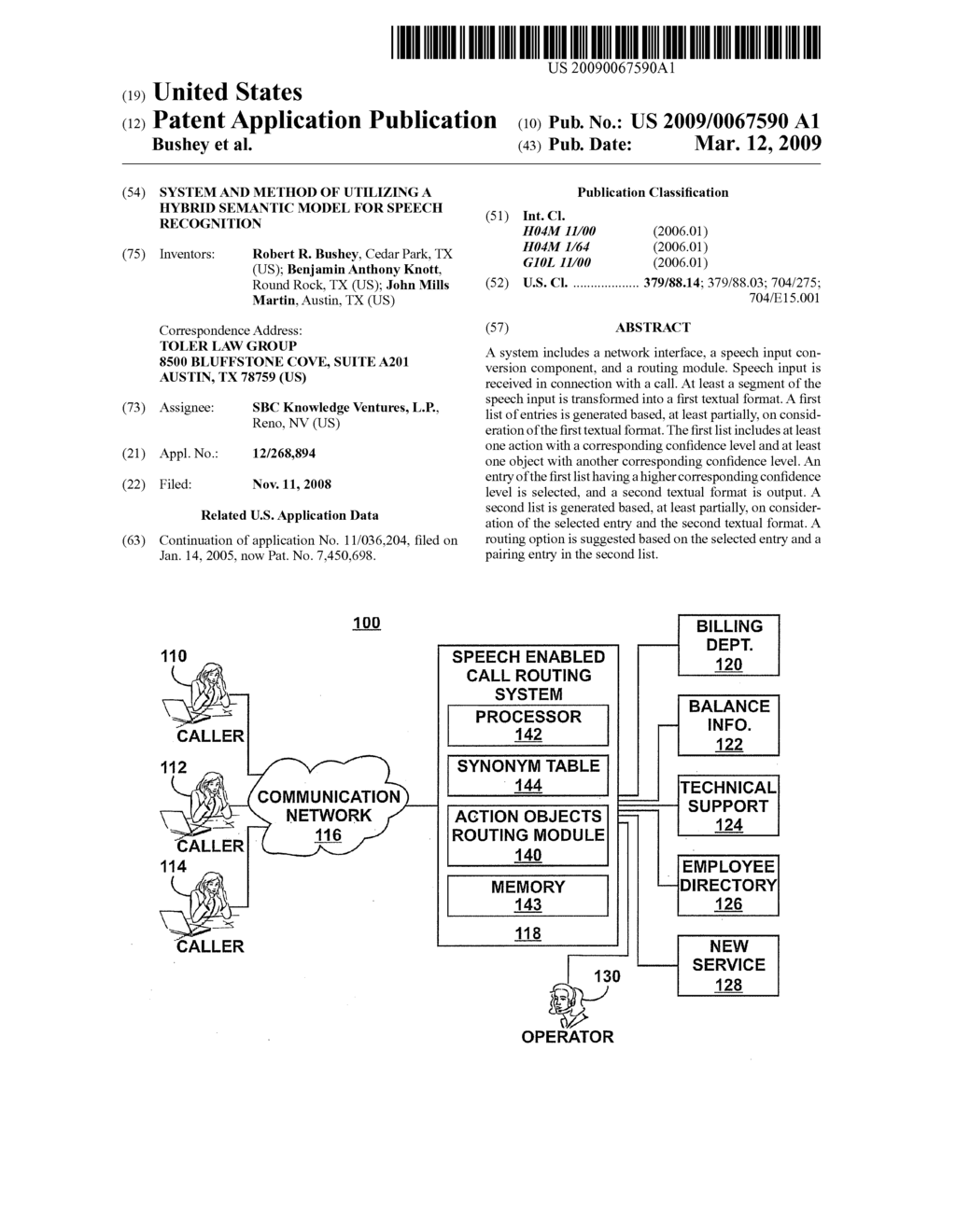 SYSTEM AND METHOD OF UTILIZING A HYBRID SEMANTIC MODEL FOR SPEECH RECOGNITION - diagram, schematic, and image 01